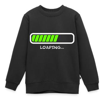 Ladebalken Aufladen Warten - Kinder Premium Organic Sweatshirt - Schwarz - Vorne - AI Model Kid Female (0cm)