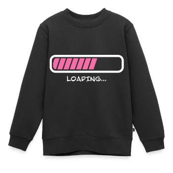 Ladebalken Aufladen Warten - Kinder Premium Organic Sweatshirt - Schwarz - Vorne - AI Model Kid Female (0cm)