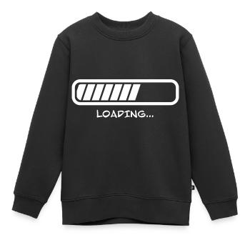 Ladebalken Aufladen Warten - Kinder Premium Organic Sweatshirt - Schwarz - Vorne - AI Model Kid Female (0cm)