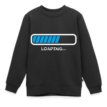 Ladebalken Aufladen Warten - Kinder Premium Organic Sweatshirt - Schwarz - Vorne - AI Model Kid Female (0cm)