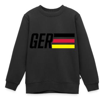 allemagne drapeau allemagne équipe - Sweat Premium enfant bio - noir - Devant - AI Model Kid Female (0cm)