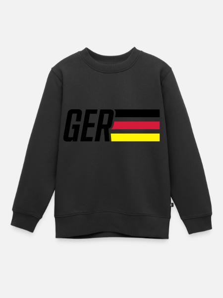 germany flagge deutschland team - Kinder Premium Organic Sweatshirt - Schwarz