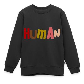 Justice humaine contre le racisme Humain - Sweat Premium enfant bio - noir - Devant - AI Model Kid Female (0cm)