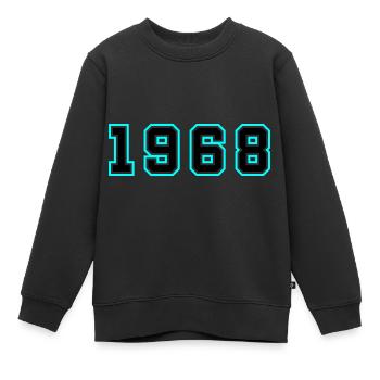 1968 Jahr Geburtstag - Kinder Premium Organic Sweatshirt - Schwarz - Vorne - AI Model Kid Female (0cm)