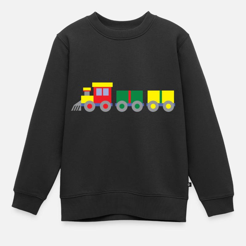 Jouet coloré Train - Sweat Premium enfant bio - noir