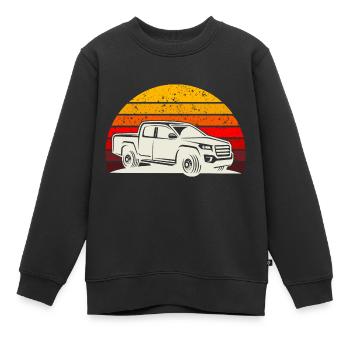Retro t-shirt pick-up - Sweat Premium enfant bio - noir - Devant - AI Model Kid Female (0cm)