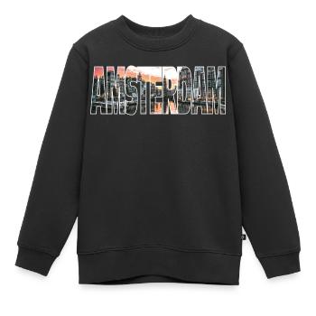 Amsterdam - Kinder Premium Organic Sweatshirt - Schwarz - Vorne - AI Model Kid Female (0cm)