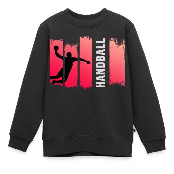 Handball Handballspieler Sprungwurf HandballPro - Kinder Premium Organic Sweatshirt - Schwarz - Vorne - AI Model Kid Female (0cm)