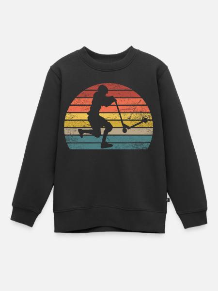 Stunt Scooter Tretroller - Kinder Premium Organic Sweatshirt - Schwarz