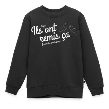 Surpise ! Je vais être grande soeur ! - Sweat Premium enfant bio - noir - Devant - AI Model Kid Female (0cm)