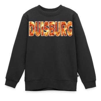 Duisburg - Kinder Premium Organic Sweatshirt - Schwarz - Vorne - AI Model Kid Female (0cm)