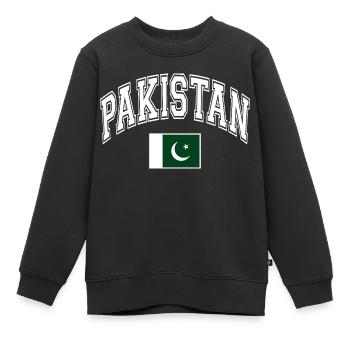 Pakistan Flagge - Kinder Premium Organic Sweatshirt - Schwarz - Vorne - AI Model Kid Female (0cm)