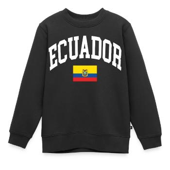 Drapeau de l’Équateur - Sweat Premium enfant bio - noir - Devant - AI Model Kid Female (0cm)