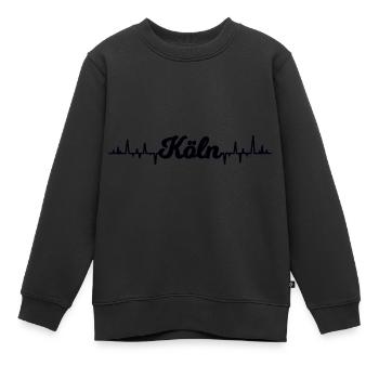Der Kölner Pulsschlag - Kinder Premium Organic Sweatshirt - Schwarz - Vorne - AI Model Kid Female (0cm)