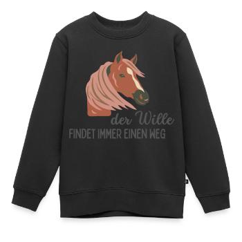 Kinder stärken - Willenskraft - Kinder Premium Organic Sweatshirt - Schwarz - Vorne - AI Model Kid Female (0cm)