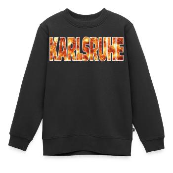 Karlsruhe - Sweat Premium enfant bio - noir - Devant - AI Model Kid Female (0cm)