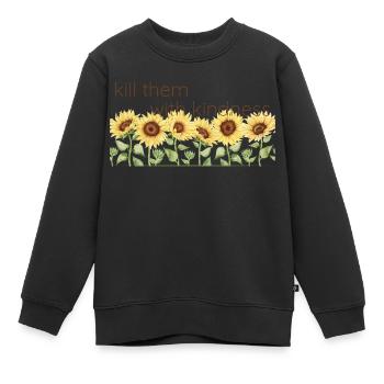 kill them with kindness - Kinder Premium Organic Sweatshirt - Schwarz - Vorne - AI Model Kid Female (0cm)