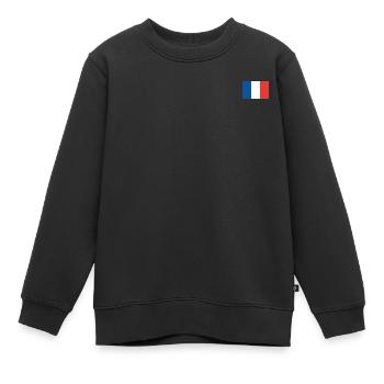FRANZÖSISCHE FLAGGE - Kinder Premium Organic Sweatshirt - Schwarz - Vorne - AI Model Kid Female (0cm)