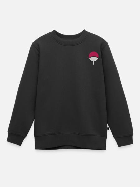 Naruto Brustlogo Des Uchiha-Clan - Kinder Premium Organic Sweatshirt - Schwarz