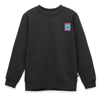 Lustiges Bild, Happy Earth - Kinder Premium Organic Sweatshirt - Schwarz - Vorne - AI Model Kid Female (0cm)