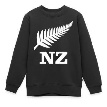 Neuseeland - Kinder Premium Organic Sweatshirt - Schwarz - Vorne - AI Model Kid Female (0cm)
