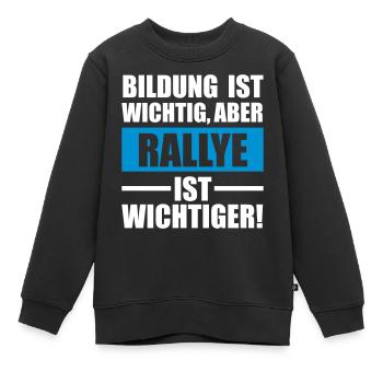 Rallye Sportart - Kinder Premium Organic Sweatshirt - Schwarz - Vorne - AI Model Kid Female (0cm)