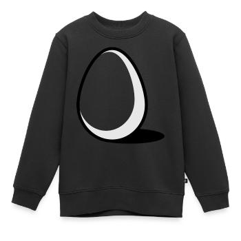 Ein Ei - Kinder Premium Organic Sweatshirt - Schwarz - Vorne - AI Model Kid Female (0cm)