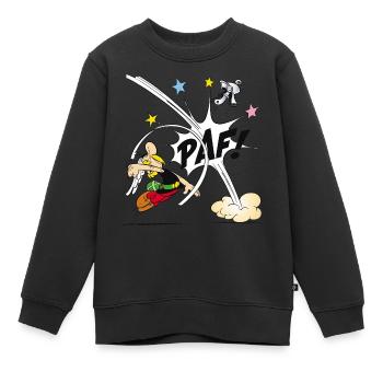 Asterix & Obelix - Asterix poing - Sweat Premium enfant bio - noir - Devant - AI Model Kid Female (0cm)