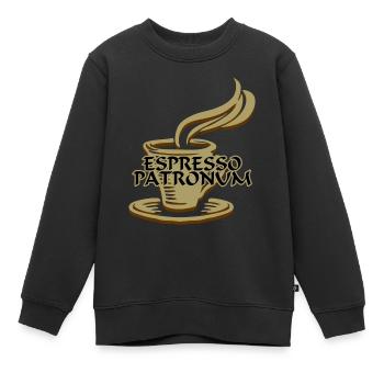 ESPRESSO PATRONUM - Kinder Premium Organic Sweatshirt - Schwarz - Vorne - AI Model Kid Female (0cm)