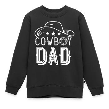 Cowboy Papa Amerika Wilder Westen Lasso Cowboys - Kinder Premium Organic Sweatshirt - Schwarz - Vorne - AI Model Kid Female (0cm)