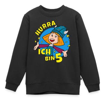 Wickie Und Die Starken Männer 5. Geburtstag - Kinder Premium Organic Sweatshirt - Schwarz - Vorne - AI Model Kid Female (0cm)