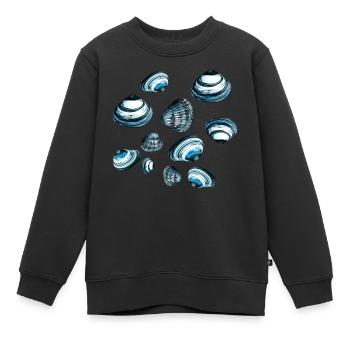 Muscheln - Kinder Premium Organic Sweatshirt - Schwarz - Vorne - AI Model Kid Female (0cm)