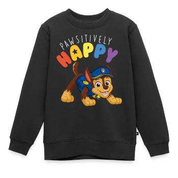 Paw Patrol Positively Happy - Kinder Premium Organic Sweatshirt - Schwarz - Vorne - AI Model Kid Female (0cm)
