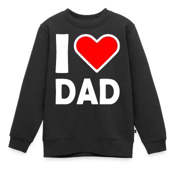 I love dad - Kinder Premium Organic Sweatshirt - Schwarz - Vorne - AI Model Kid Female (0cm)