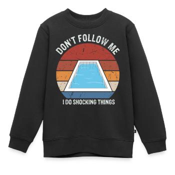 Pool Guy Design pour PoolBoy et Pool Cleaner - Sweat Premium enfant bio - noir - Devant - AI Model Kid Female (0cm)