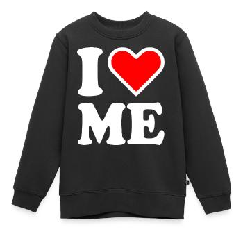I love me - Kinder Premium Organic Sweatshirt - Schwarz - Vorne - AI Model Kid Female (0cm)