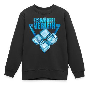Eiswürfel Verleih - Kinder Premium Organic Sweatshirt - Schwarz - Vorne - AI Model Kid Female (0cm)