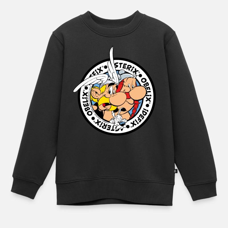 Astérix & Obélix Á l'aventure Avec Idéfix - Sweat Premium enfant bio - noir