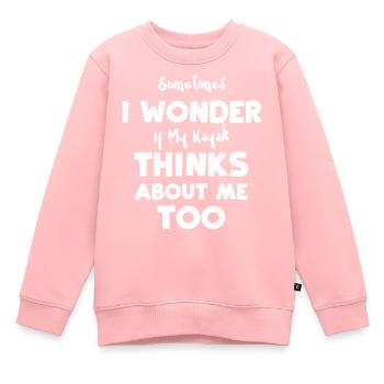 Parfois, je me demande si mon kayak t... - Sweat Premium enfant bio - rose - Devant - AI Model Kid Female (0cm)