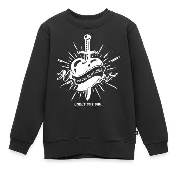 My bloodline ends with me, Bloodline ends - Kids Premium Organic Sweatshirt - black - Front - AI Model Kid Female (0cm)