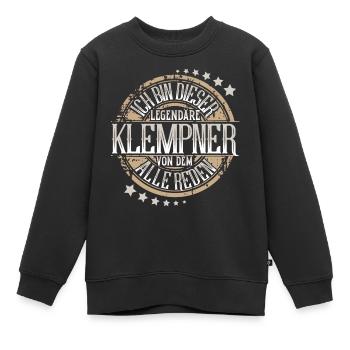 Klempner - Kinder Premium Organic Sweatshirt - Schwarz - Vorne - AI Model Kid Female (0cm)