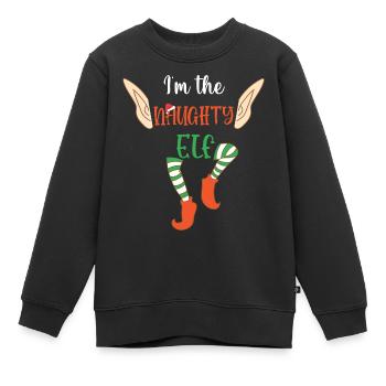 Cadeaux de Noël Noël - Sweat Premium enfant bio - noir - Devant - AI Model Kid Female (0cm)