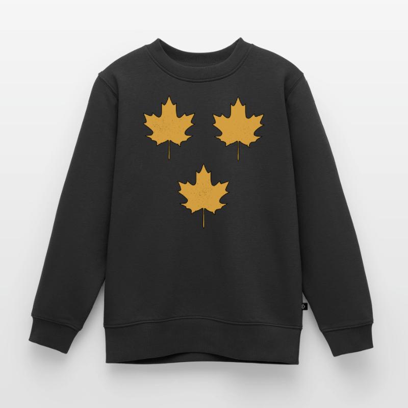 maple leaf pattern Kids Premium Organic Sweatshirt