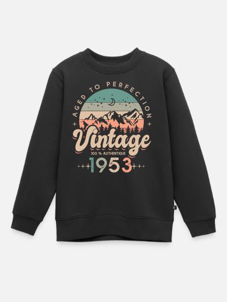 1953 Vintage jubileum 70 jaar - Sweatshirt Premium barn ekologisk - svart