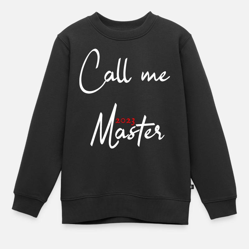 Master 2023 Abschluss Promotion Sponsion Uni - Kinder Premium Organic Sweatshirt - Schwarz