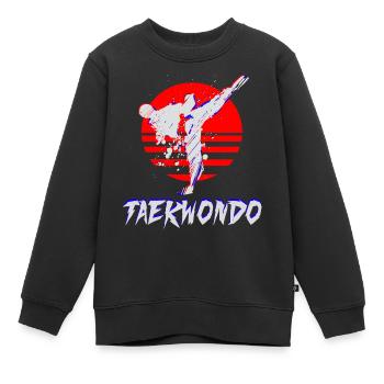 Taekwondo - Kinder Premium Organic Sweatshirt - Schwarz - Vorne - AI Model Kid Female (0cm)