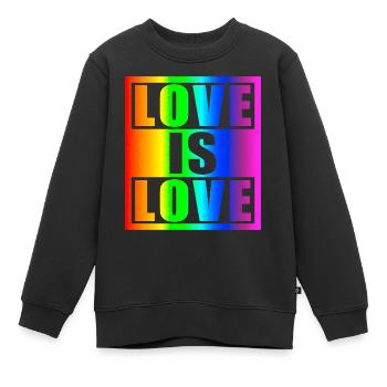 Love is love - Kinder Premium Organic Sweatshirt - Schwarz - Vorne - AI Model Kid Female (0cm)