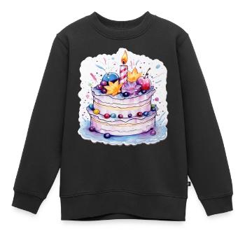 Torte - Kinder Premium Organic Sweatshirt - Schwarz - Vorne - AI Model Kid Female (0cm)