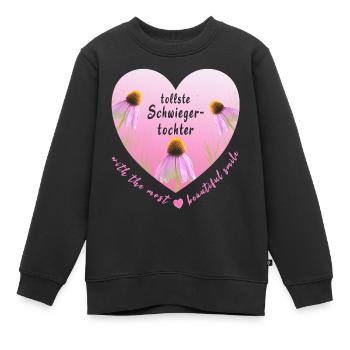 tollste Schwiegertochter - Kinder Premium Organic Sweatshirt - Schwarz - Vorne - AI Model Kid Female (0cm)