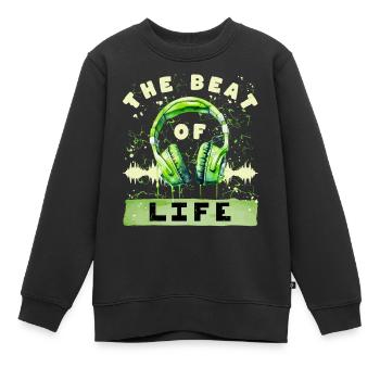 Le rythme de la vie - Headphone Music - Sweat Premium enfant bio - noir - Devant - AI Model Kid Female (0cm)